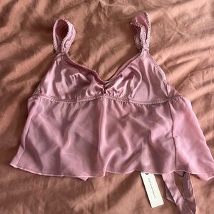 Pink Lace Sheer Camisole